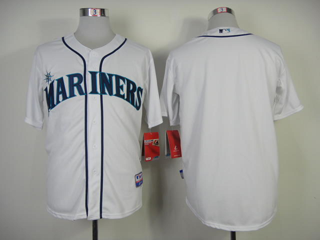 Men Seattle Mariners Blank White MLB Jerseys